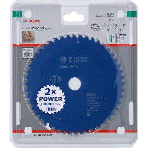 Bosch Kreissägeblatt Expert für Wood, 165mm, 48 Zähne, in Verpackung.