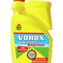 Gelbe Flasche Vorox Unkrautfrei Express 1L zur Unkrautbekämpfung im Beet.