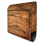 Banjado Design Briefkasten mit Holz-Motiv, schwarz pulverbeschichtet, mit Zeitungsfach.