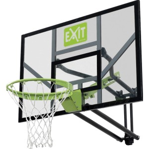 EXIT Galaxy Basketballkorb zur Wandmontage, grün/schwarz, mit Dunkring und Netz.