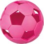 Pinker Jollypaw Lochball aus Naturgummi, 7 cm Durchmesser, Apportierspielzeug für Hunde.