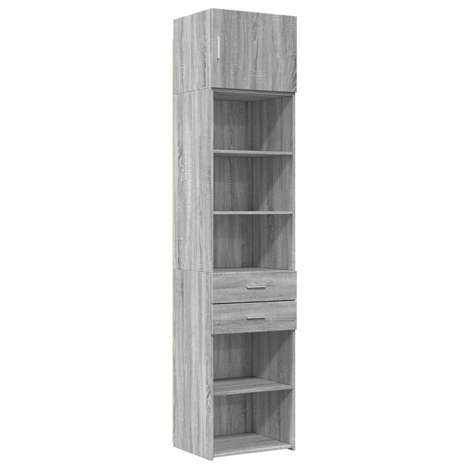 vidaXL Hochschrank Schmal Grau Sonoma 50x42,5x225 cm Holzwerkstoff 3281313 günstig online kaufen