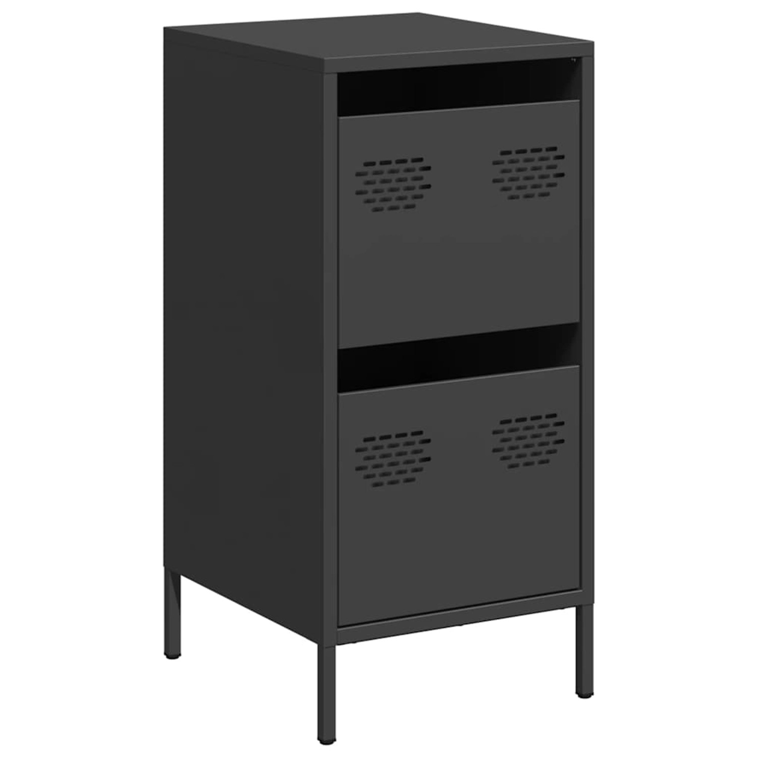 vidaXL Sideboard Schwarz 35x39x73,5 cm Kaltgewalzter Stahl 851394 günstig online kaufen