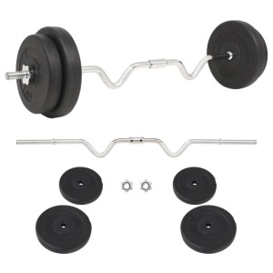vidaXL Langhantel-Set 30 kg 91399