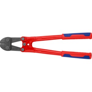 Knipex Bolzenschneider 460 mm mit roten Griffen und blauem Anti-Rutsch, Zange für hohe Schneidleistung.