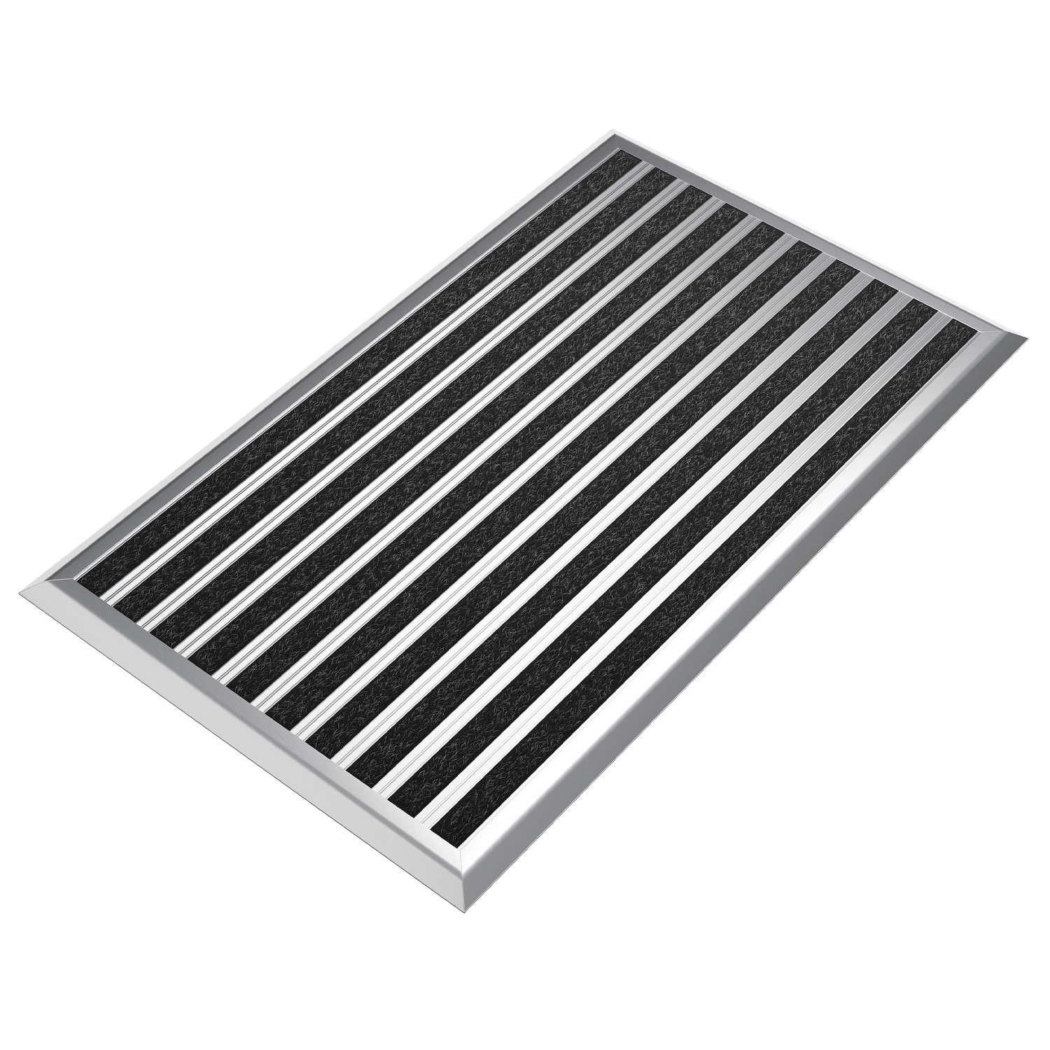 Björn&Schiller Fußmatte mit Silbernem Aluminium Rand 55 x 90 cm für Außenbe günstig online kaufen
