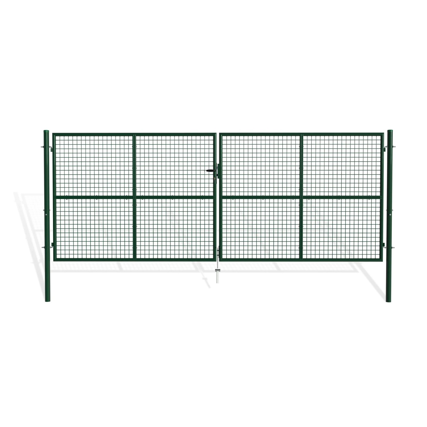 Casanoov Zauntor 2 Flügelig Olga 400x150cm Stahl & Zauntür 100x150cm Grün