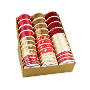 Präsent Geschenkband Weihnachten Sortiert Mehrfarbig