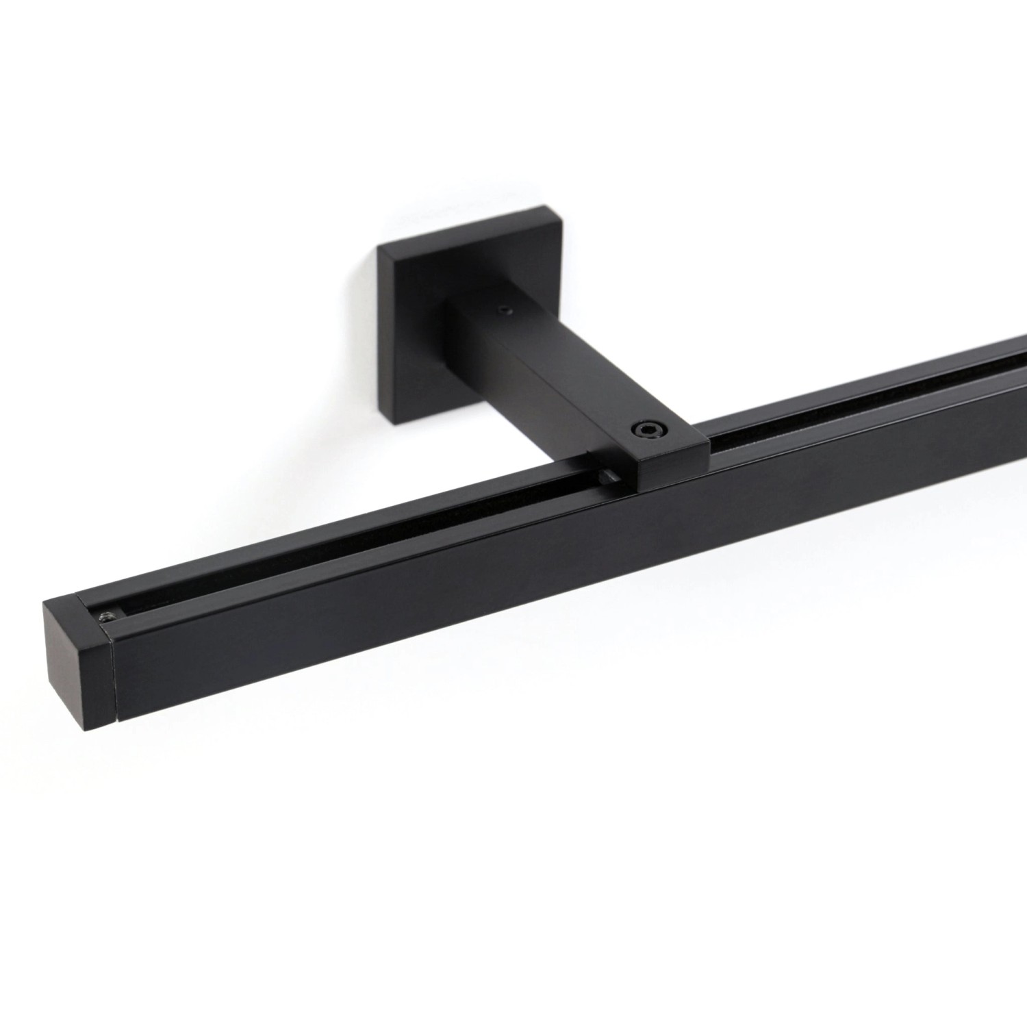 Deco-Raum Gardinenschiene nach Maß 1-Lauf Cube Schwarz 350cm