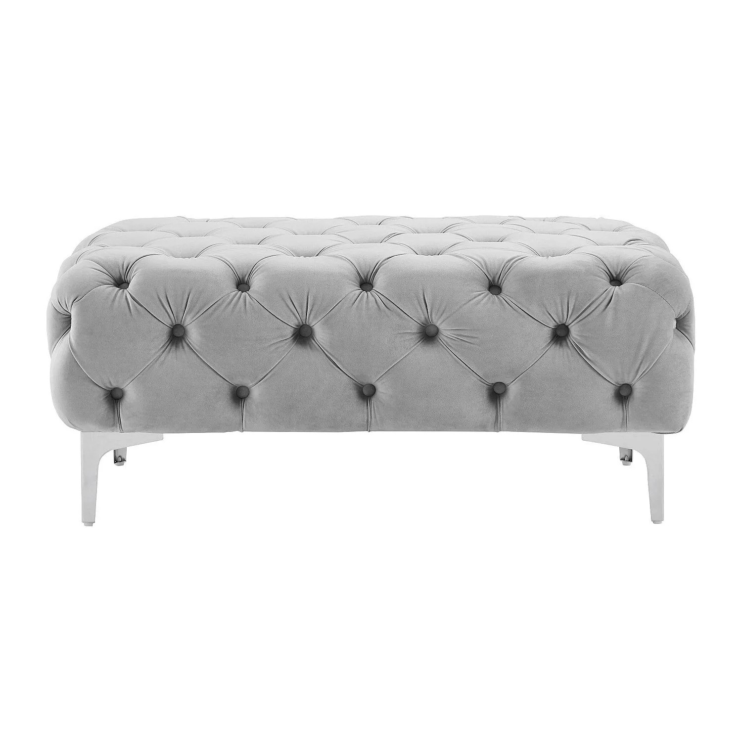 Vente-unique Sitzhocker Edwina Hellgrau 103 cm