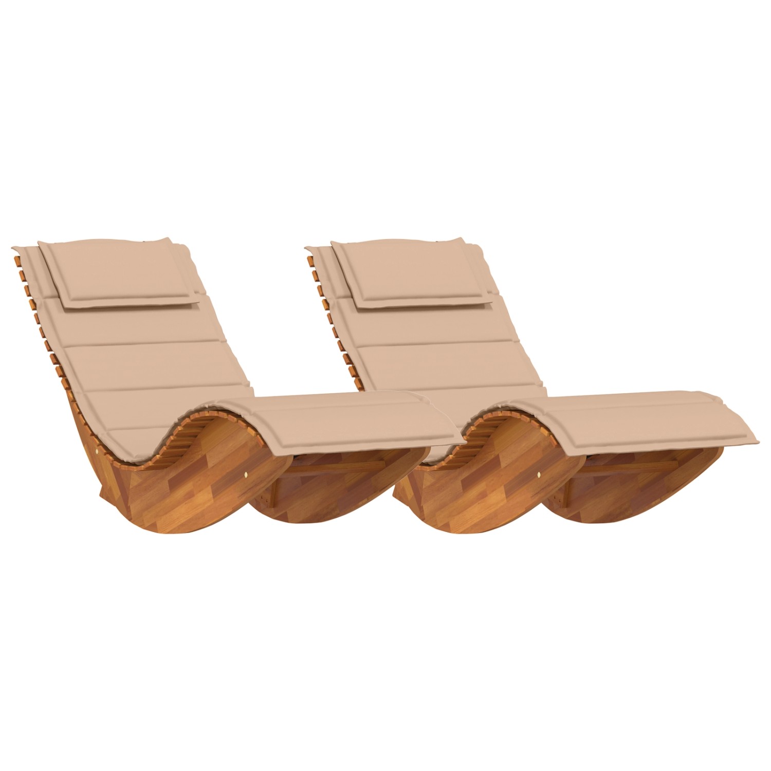 vidaXL Schaukelliegen mit Kissen 2 Stk Massivholz Akazie 3329136 günstig online kaufen