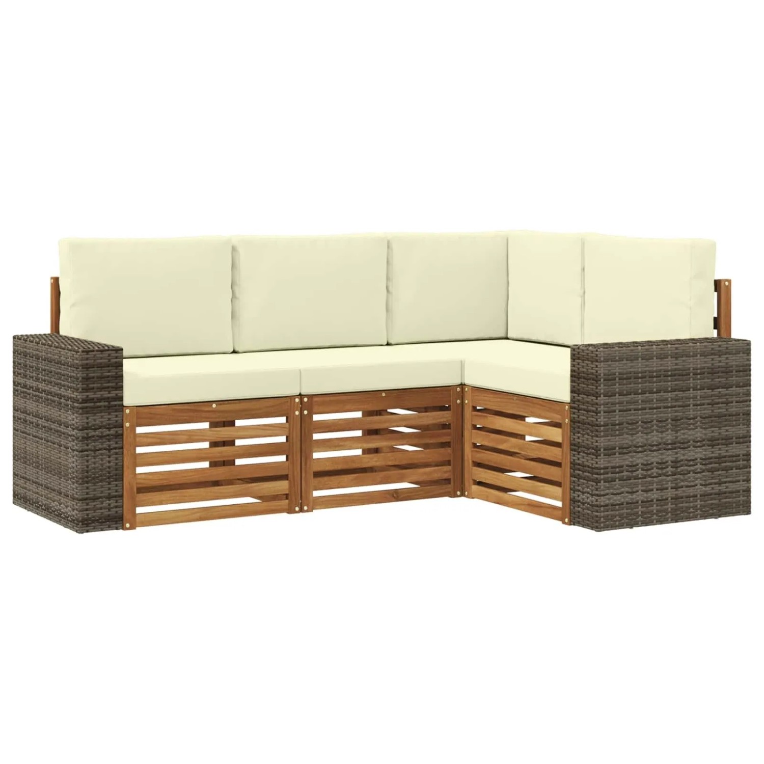 vidaXL Sofagarnituren mit Kissen 4 Stk Massivholz Akazie 3384306