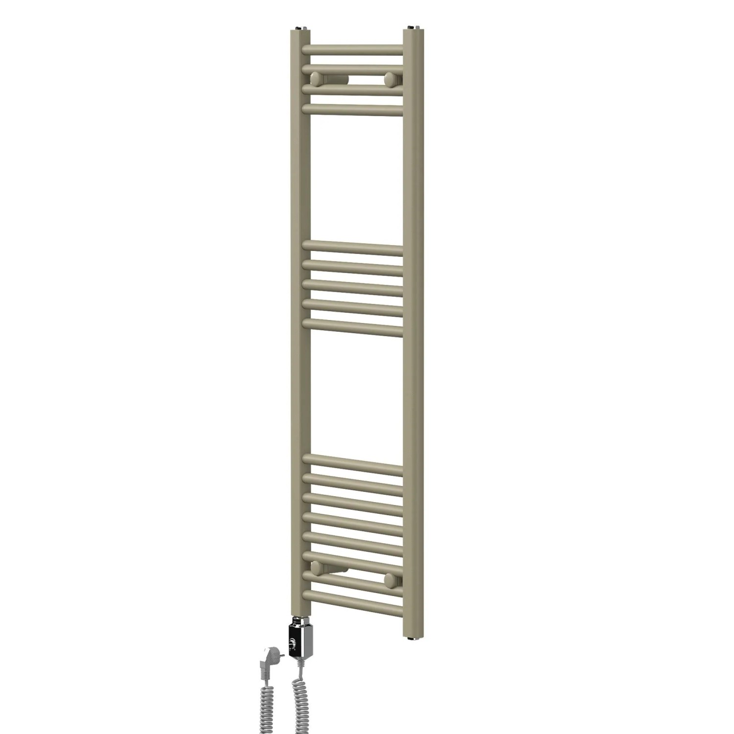 LuxeBath Handtuchheizkörper Elektrisch 600W 400 x 1200 mm Beige Badheizkörper Gerade mit Seitenanschluss