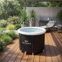 ECD Germany Eisbad, Ø80cm, 350L, schwarz-weiß, aus Oxford-Gewebe für Kältetherapie und Regeneration.