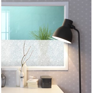 Fenster mit Venilia Fensterfolie Vitrostatic Land, Meterware, für mehr Privatsphäre und Lichtdurchlässigkeit.