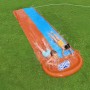 Bestway H2OGO! Wasserrutsche für 2 Personen im Garten mit Kindern beim Rutschen.