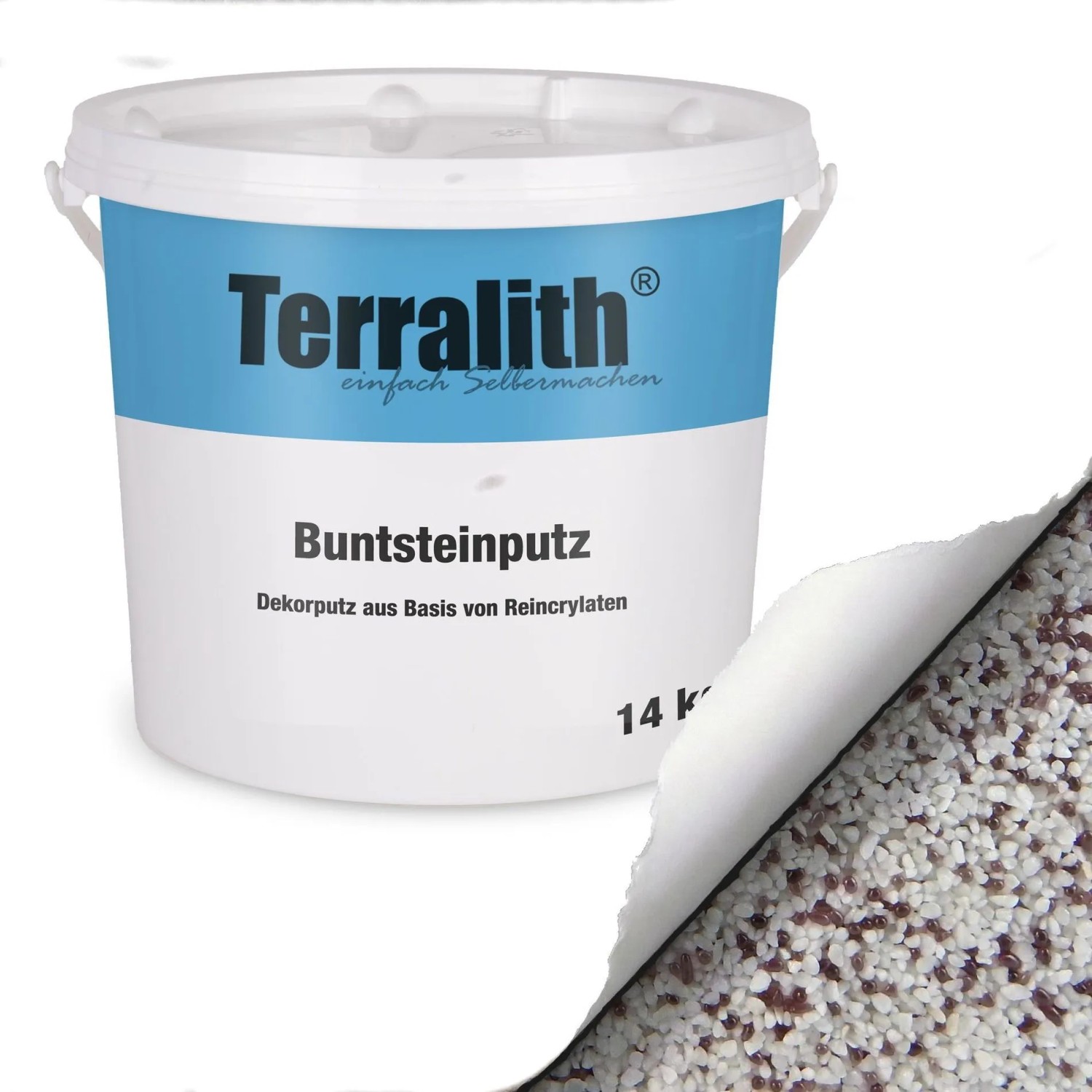 Terralith Buntsteinputz Mosaikputz 2mm 14 kg BSP64 Weiss