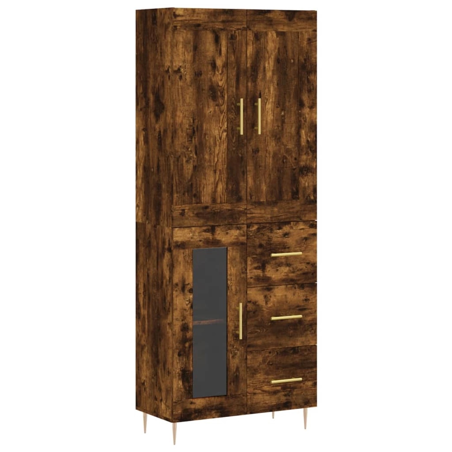 vidaXL Highboard Räuchereiche 69,5x34x180 cm Holzwerkstoff 3199934 günstig online kaufen