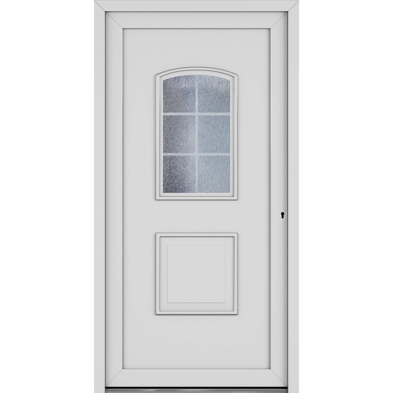 Roro Haustür OKE 1101 Kunststoff Weiß 100 cm x 210 cm DIN R günstig online kaufen