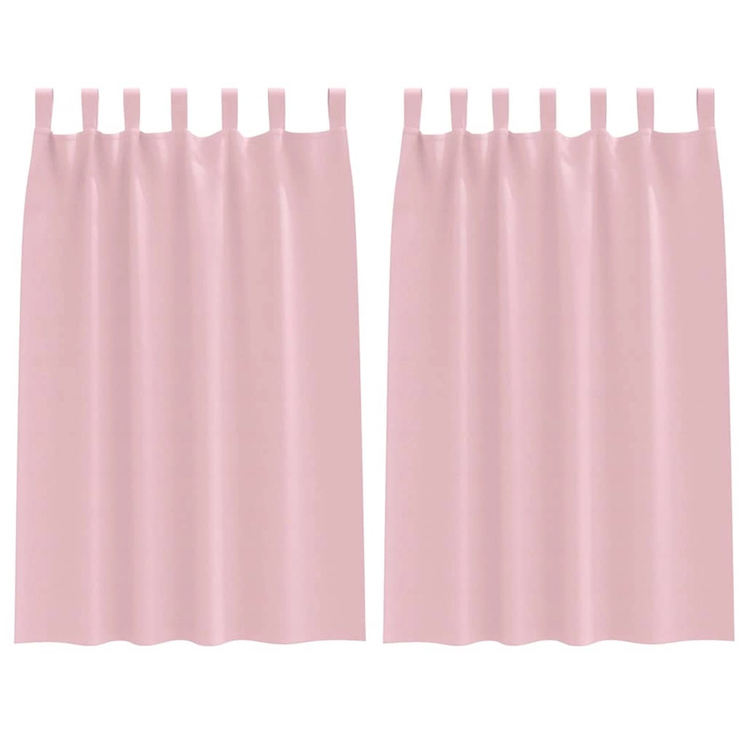 vidaXL Verdunkelungs-Vorhänge mit Ringen Babyrosa Polyester 4107629 günstig online kaufen