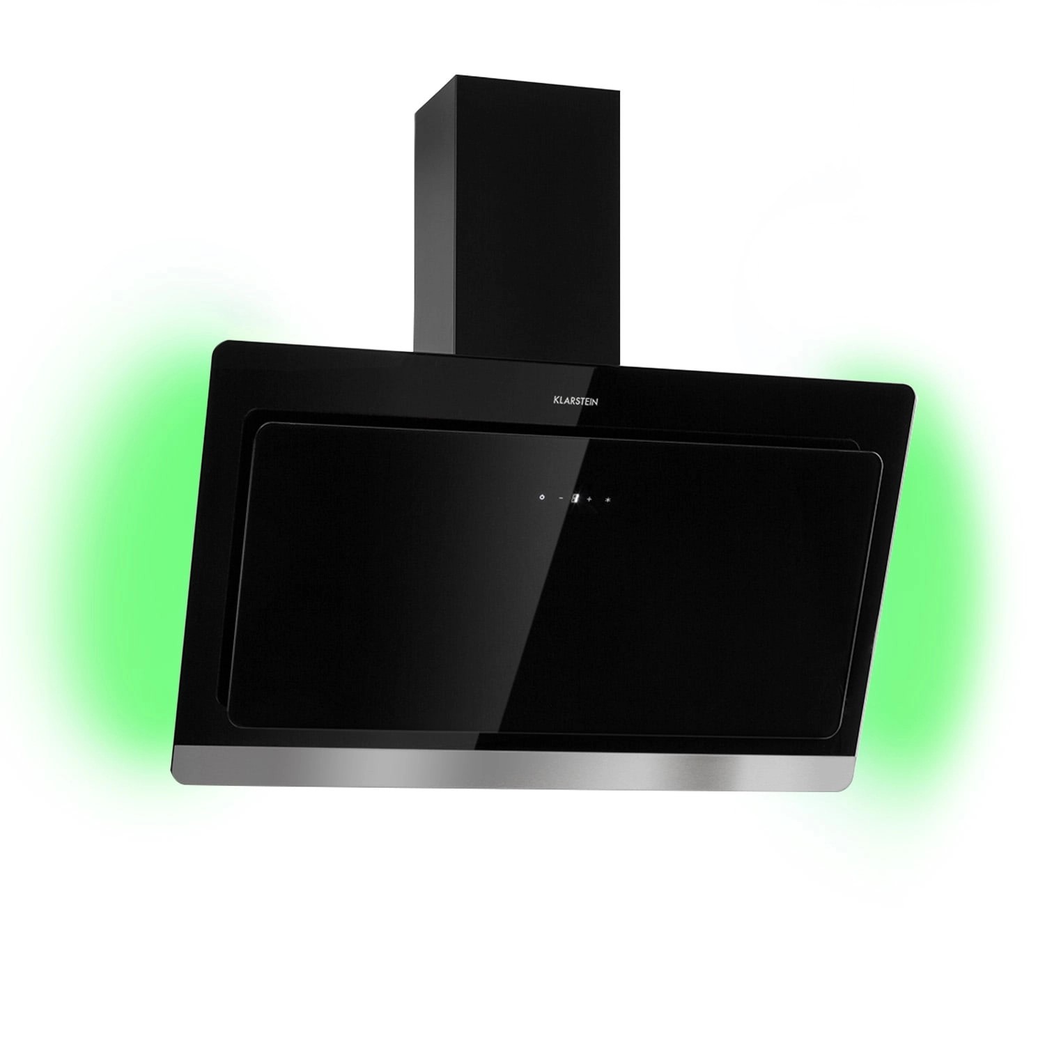 Klarstein Aurora Eco 90 Dunstabzugshaube 550 m³/h 90cm Kopffrei Ambientelicht Schwarz