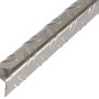 U-Profil aus Aluminium, 23,5x23,5x1000 mm, mit Riffelblechmuster.