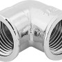 Verchromter Messing Gewinde-Winkel 18,6 mm (Rp 1/2) für Heizung und Sanitär.