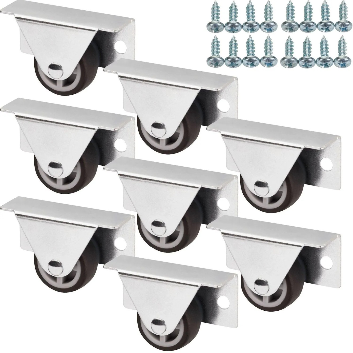 SOTECH 8 x Unterbaurolle TRIER Ø30 Seitliche Montage inkl. Schraubenset