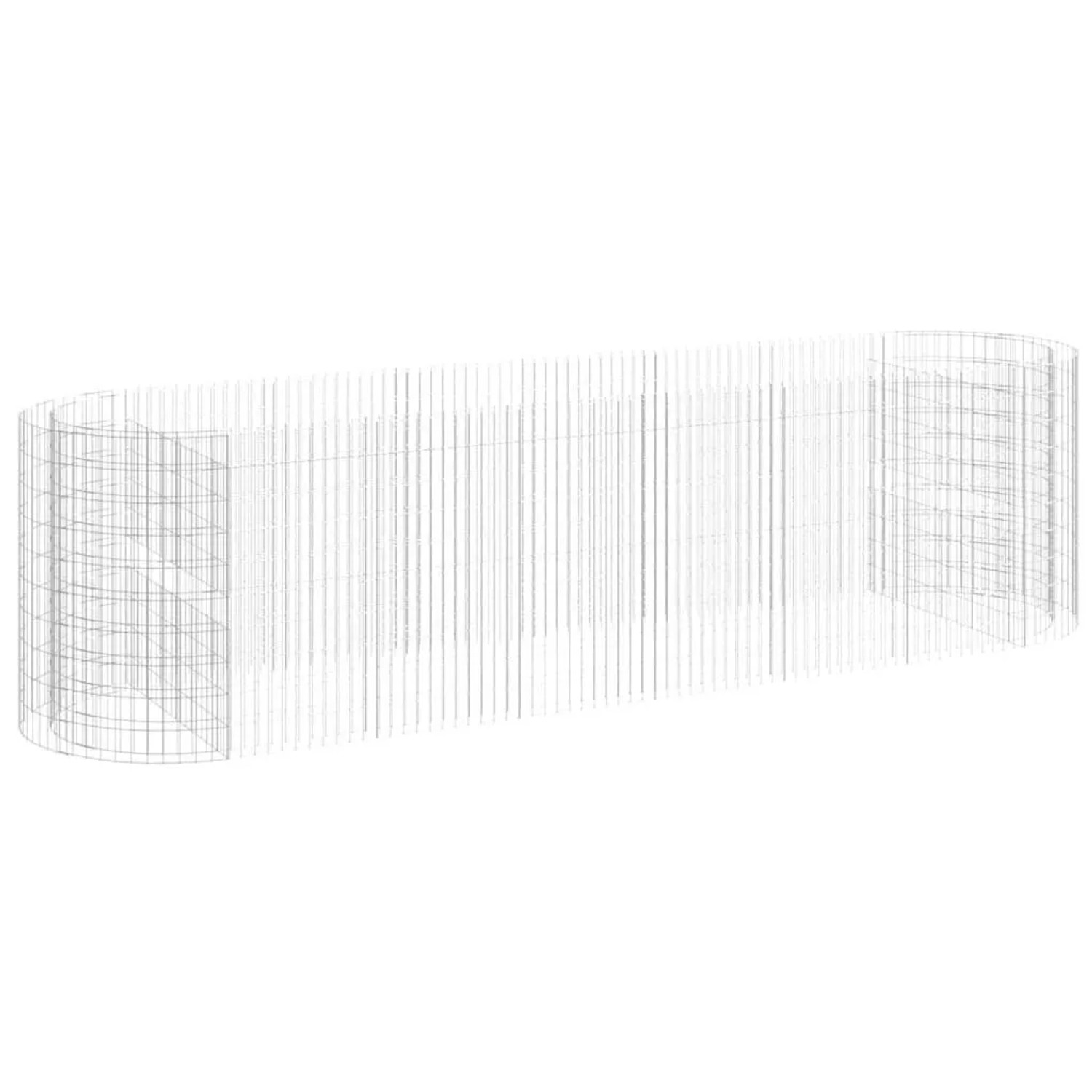 Furnicato Gabionen-hochbeet Verzinktes Eisen 400x100x100 Cm