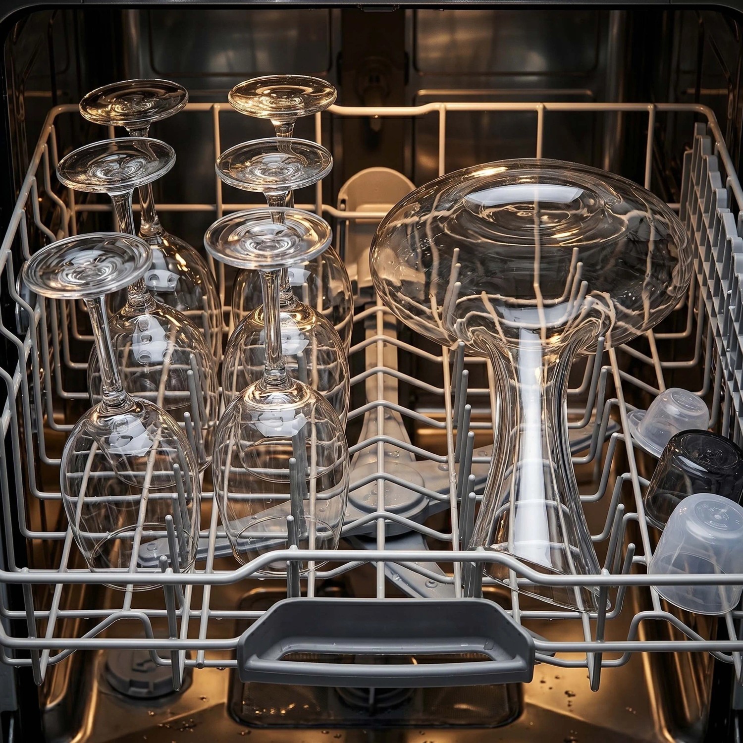 Relaxdays Weingläser Set mit Dekanter, transparent, spülmaschinengeeignet, im Spülmaschinenkorb.