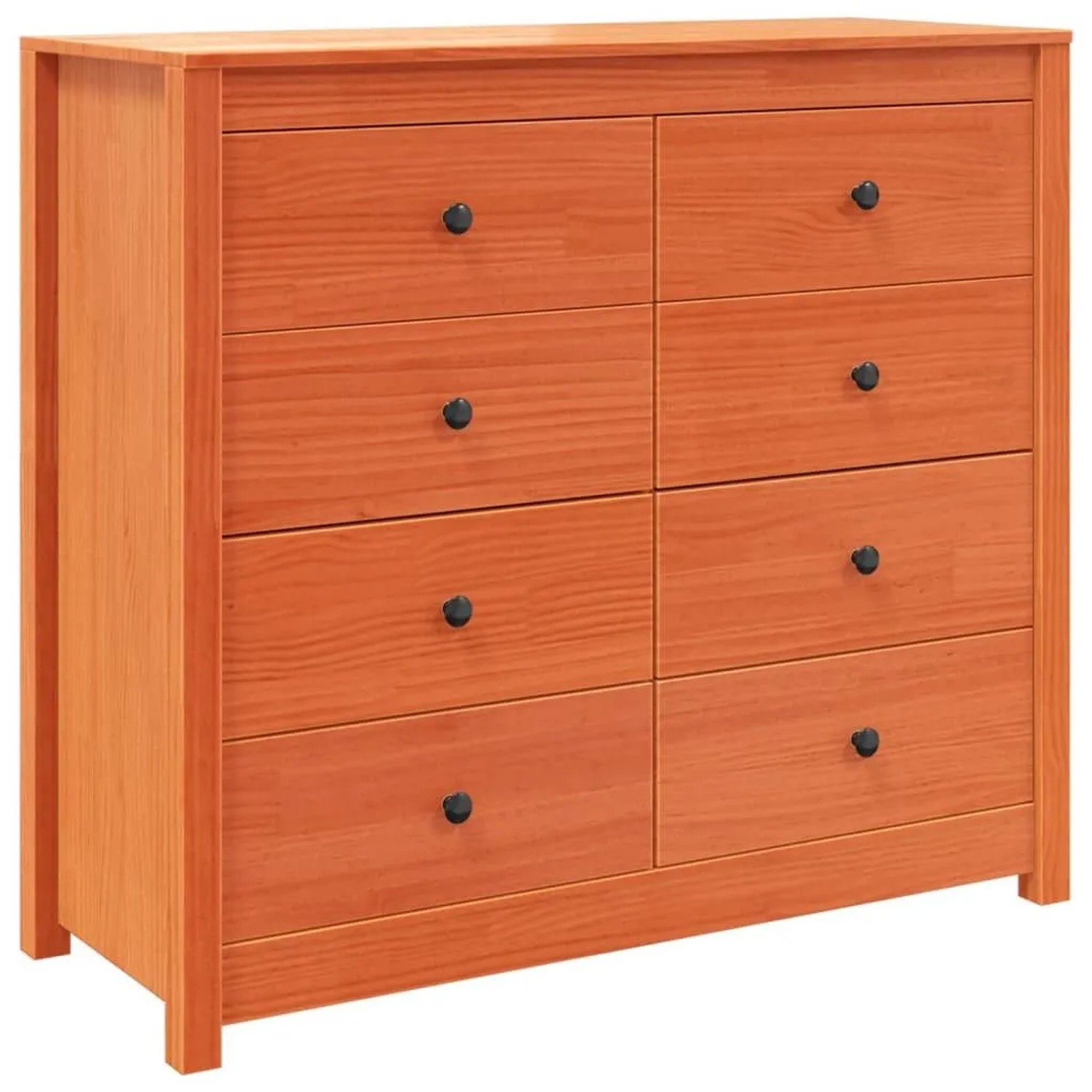 vidaXL Beistellschrank Wachsbraun 100x40x90 cm Massivholz Kiefer 844495