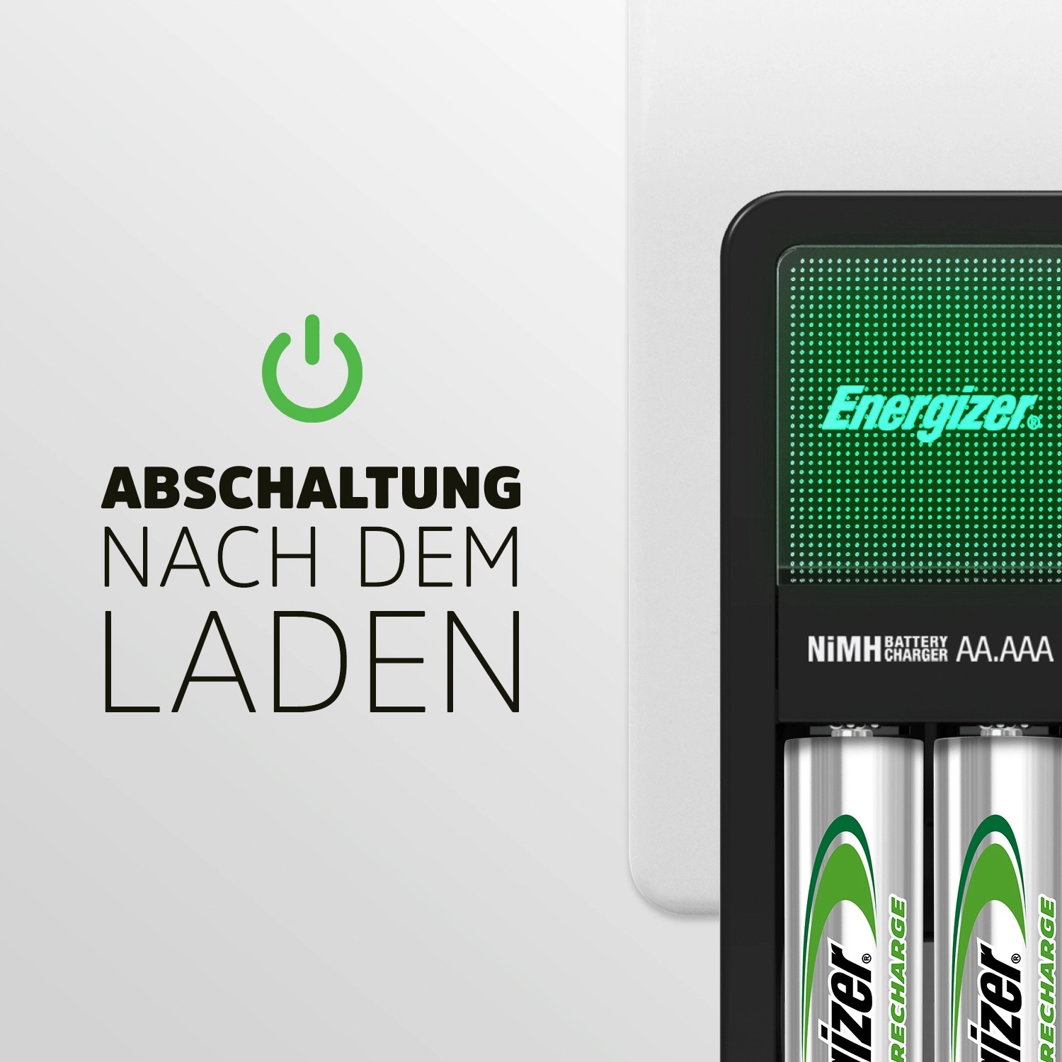Energizer Mini Ladegerät mit 2 AA Akkus zum Aufladen, Zubehör für Batterien & Akkus.