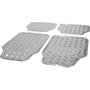 OBI Fußmatten-Set Silverline, 4-teilig, Riffelblech-Optik, universell passend für die Innenausstattung.