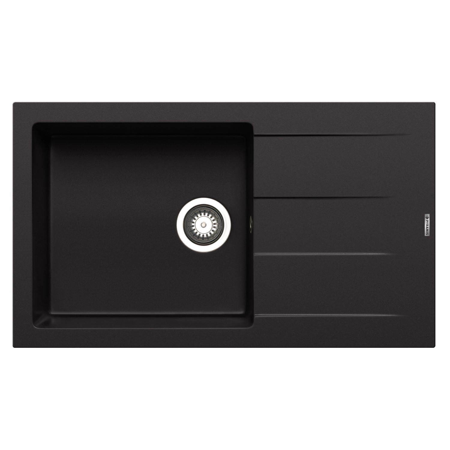 Pyramis Pyragranitespüle Athlos Plus 1B 1D 86 cm x 50 cm Volcano