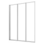 AICA Badewannenaufsatz, 120x140cm, weiß, 3-teilig, faltbar, ESG Sicherheitsglas