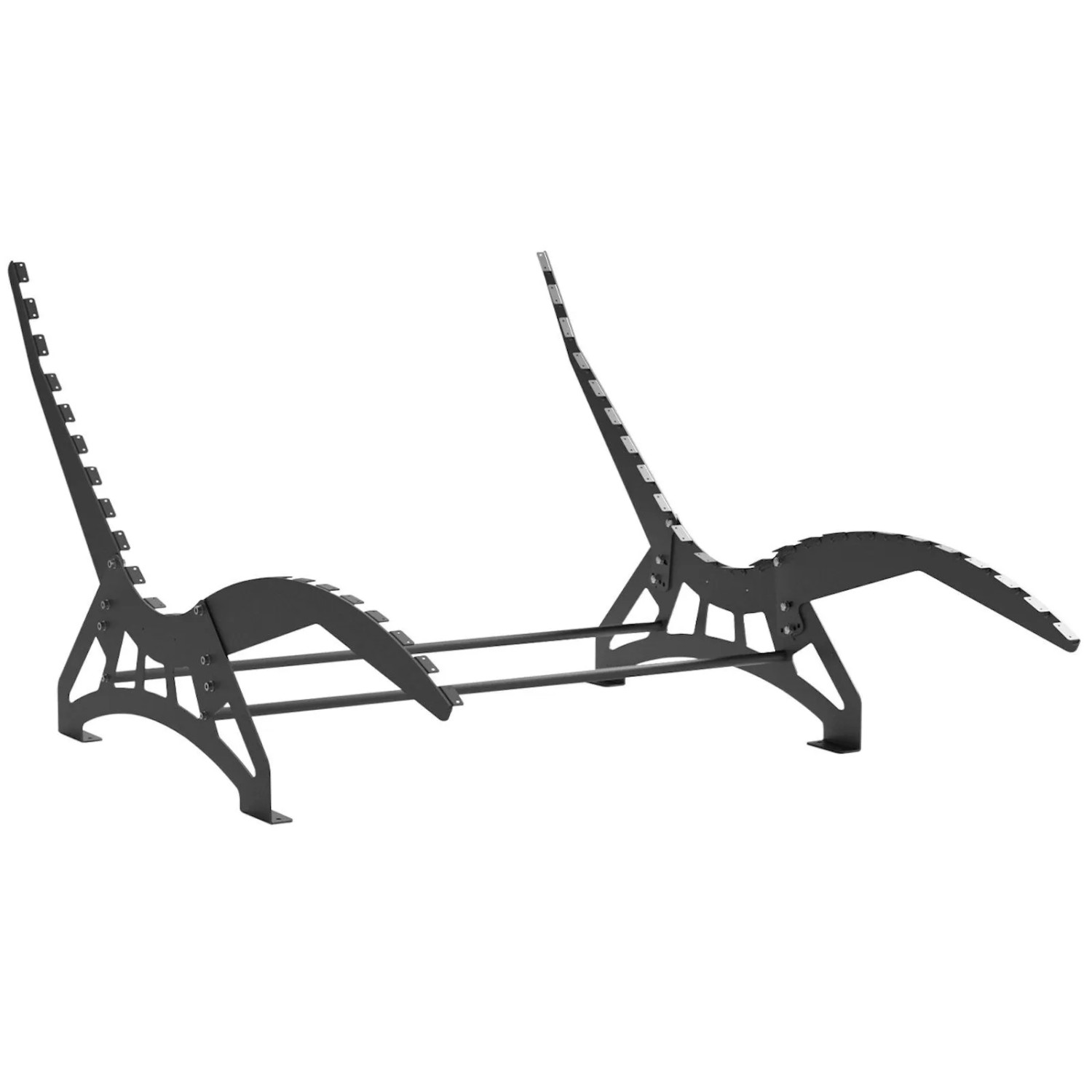 SOTECH Gartenliege Bausatz Untergestell LOUNGER Ohne Holzlatten 1350 mm Breit Edelstahl Schwarz Materialstärke 6 mm Waldsofa