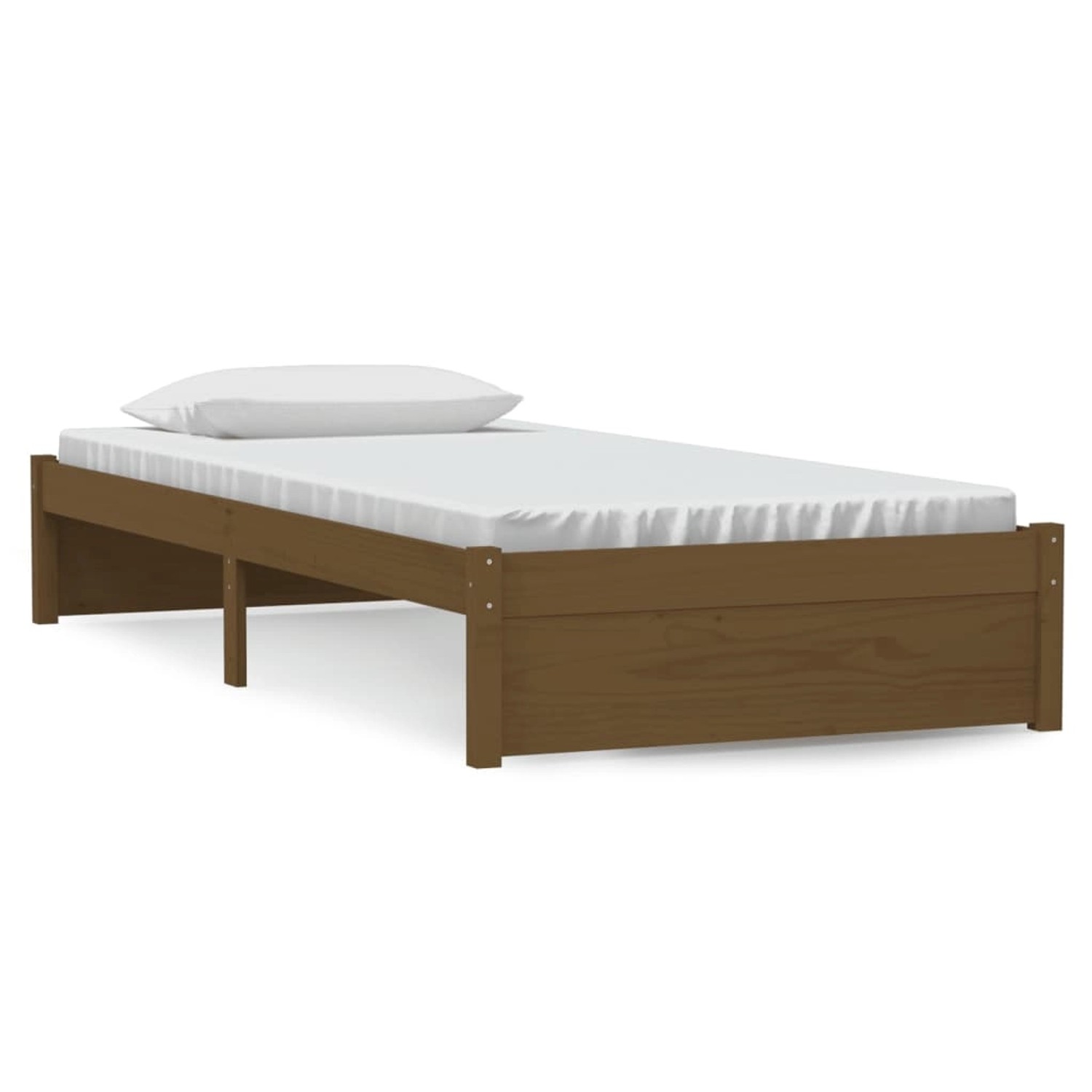Vidaxl Massivholzbett Honigbraun 90x190 Cm 3ft Single günstig online kaufen