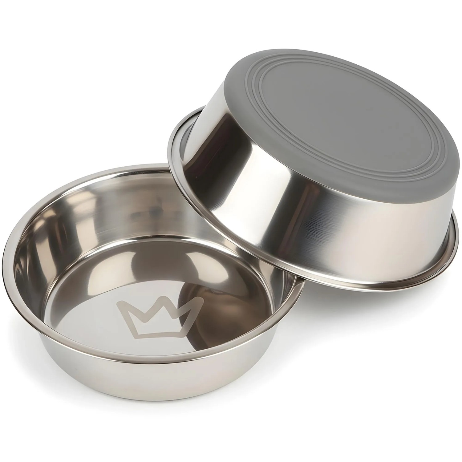 Rudelkönig Edelstahlnapf Hund 2er Set 1750 ml Rutschfest BPA Frei