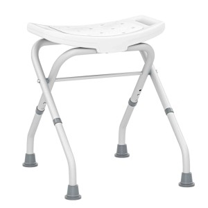 Costway Duschhocker 49-52,5 cm Höhenverstellbar Bis 150 kg Weiß