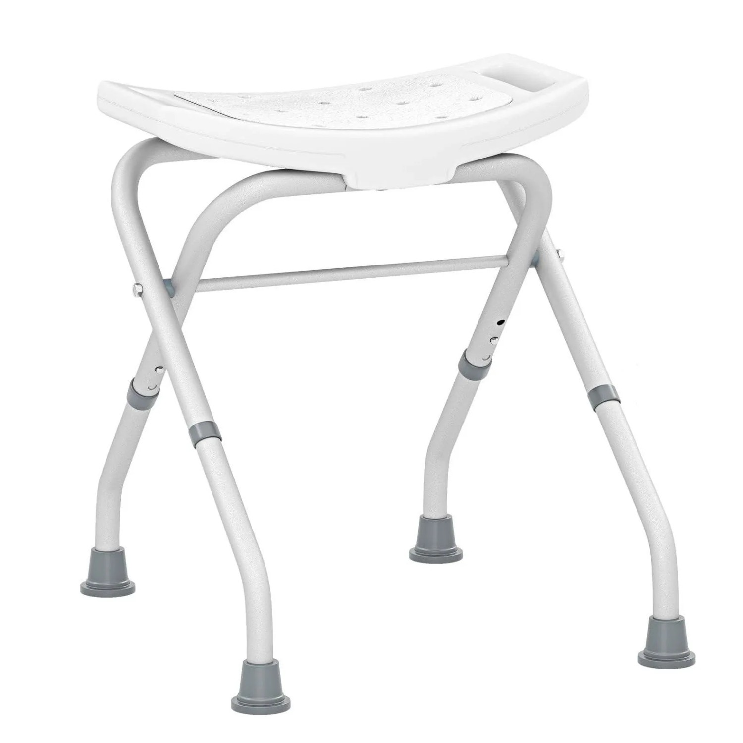 Costway Duschhocker 49-52,5 cm Höhenverstellbar Bis 150 kg Weiß günstig online kaufen