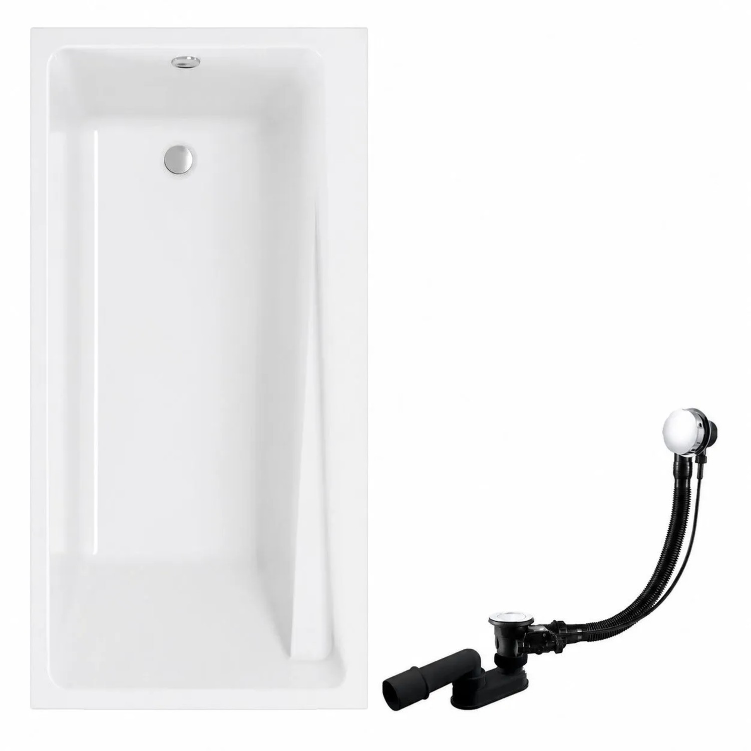 KOLMAN Badewanne Rechteck 150 x 70 Cm Inkl. Ablauf Und Füße