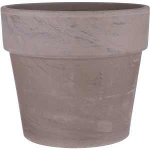 Basaltfarbener Mica Decorations Blumentopf Calima, Ø 31 cm, aus Terrakotta für Innen- und Außen.