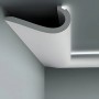 Weiße PROFHOME Eckleiste 150710 für indirekte Beleuchtung, 200 cm lang.