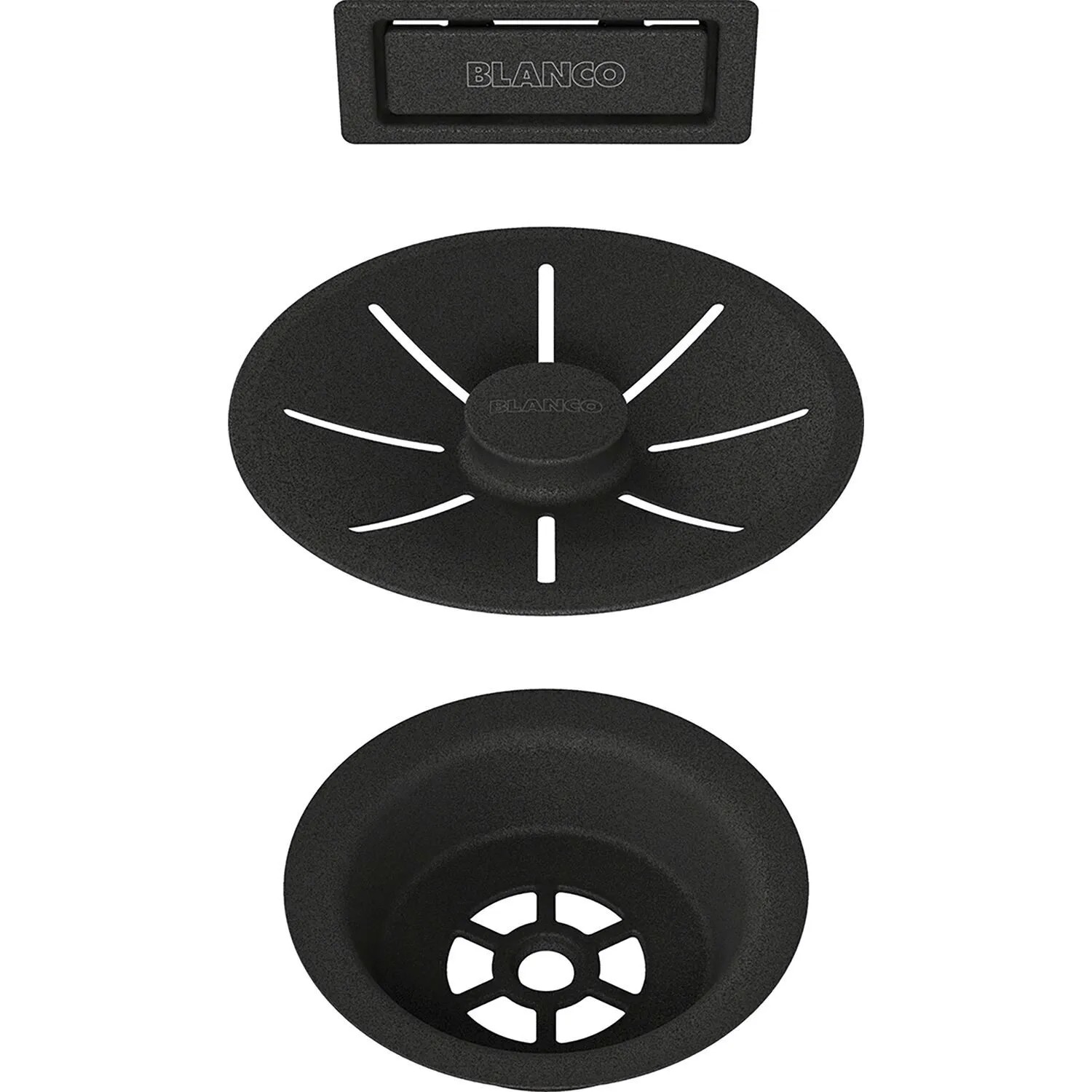 Blanco Ab & Überlaufset Infino für Einzelspülbecken Black Edition