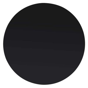 Schwarze, runde Tischplatte aus gehärtetem Glas (Ø 30cm) für Tische.