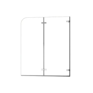 Duschparadies 100x140cm Badewanneaufsatz Faltwand mit Scharnier Drehen 180°Duschabtrennung 5mm Glas Duschwand