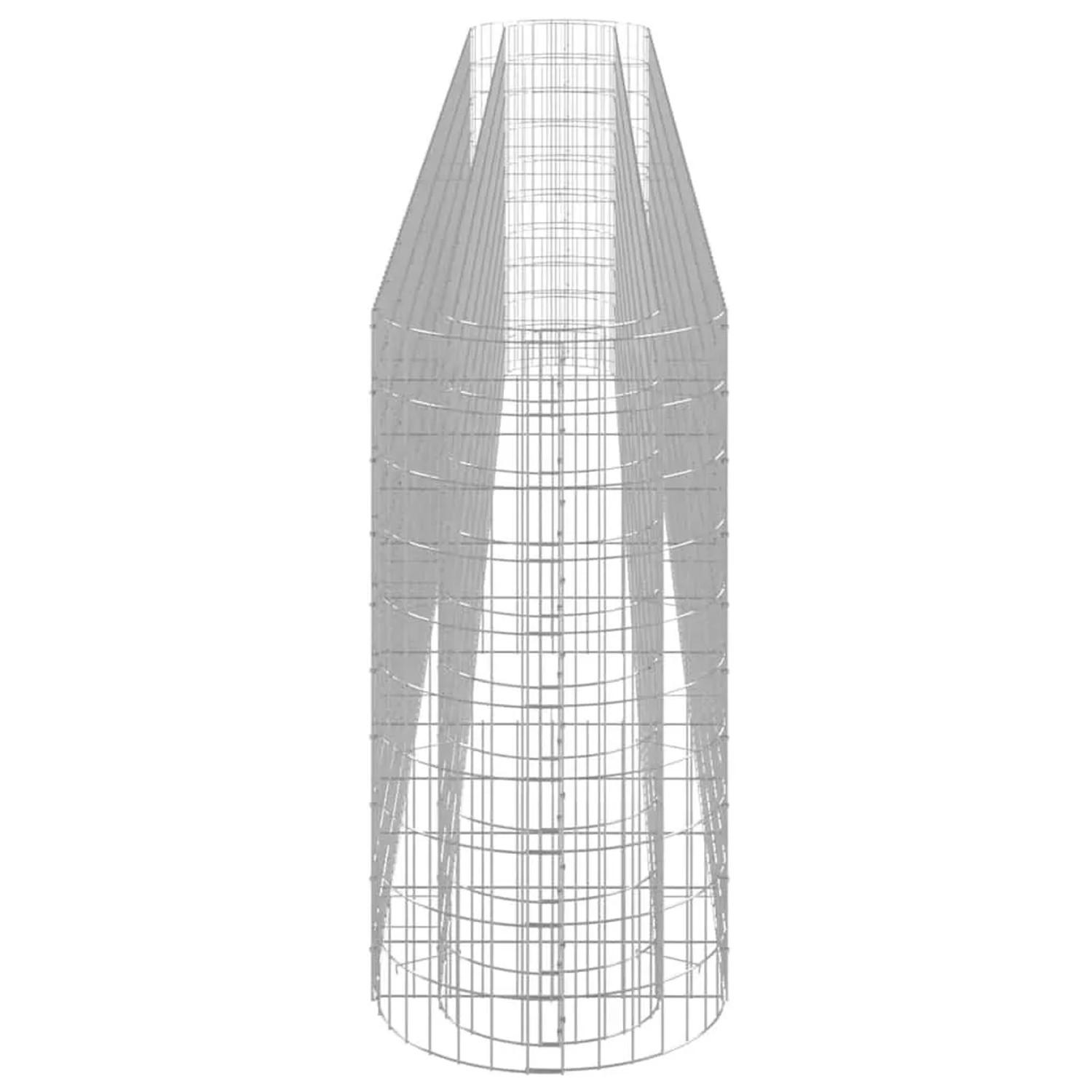 Leeres, verzinktes Gabionen-Hochbeet (470x50x100 cm) von furnicato. Ideal für Garten und Terrasse.