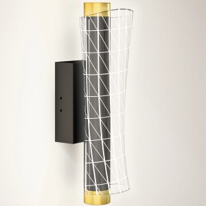 HOMCOM Wandleuchte 2er Set mit LED Licht und Gitterdesign für Innenräume.