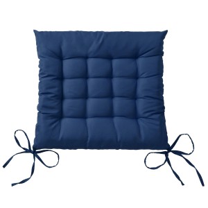Beautissu Lea Stuhlkissen 40x40x5cm Dunkelblau 4tlg