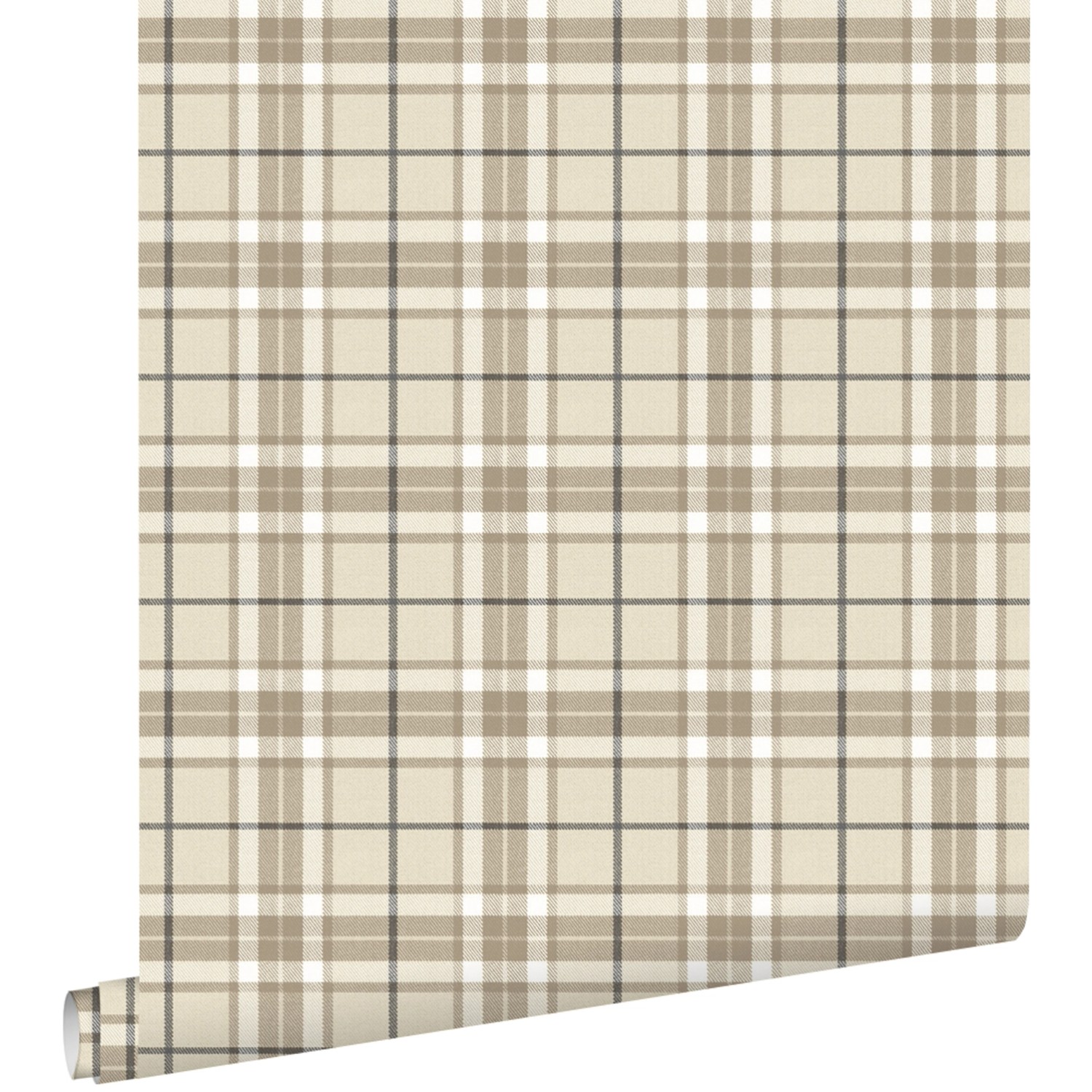 ESTAhome Tapete Karomuster Beige und Braun 53 cm x 10.05 m günstig online kaufen